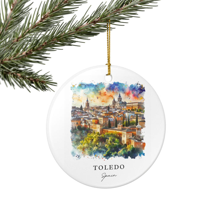 Toledo Spain Ornament: Unique Toledo Spain Souvenir, Spain Xmas Decor, and Authentic Toledo Spain Gift