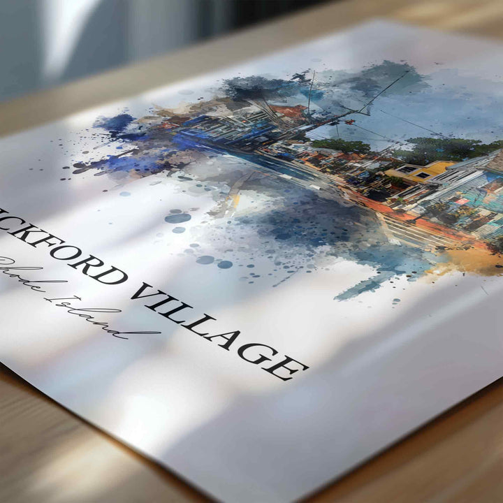 Wickford, Rhode Island – Watercolor Art Print