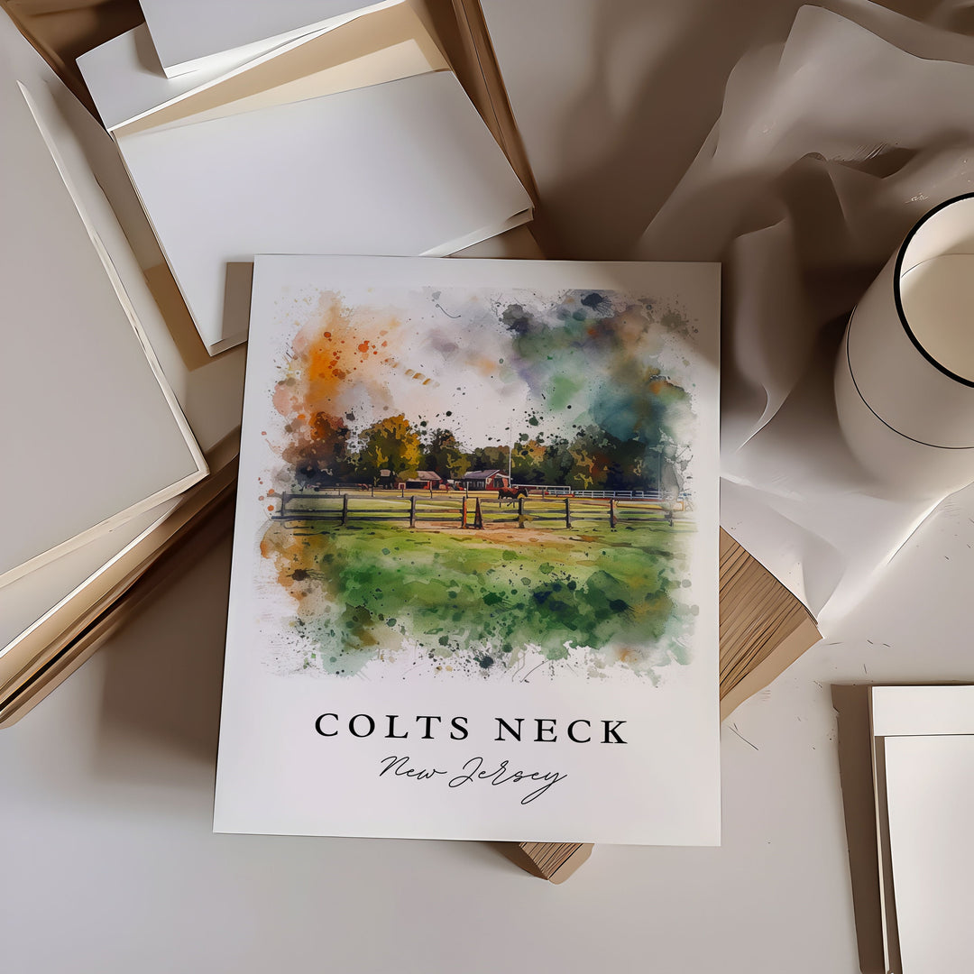 Colts Neck NJ Art, Central NJ Print, New Jersey Wall Art, Colts Neck Gift, Travel Print, Travel Poster, Travel Gift, Housewarming Gift