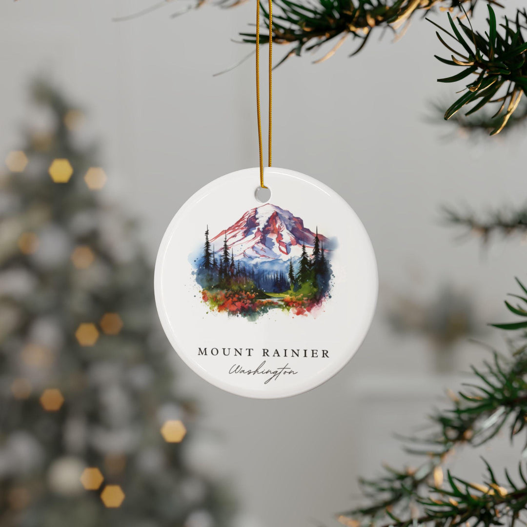Mount Rainier Ornament: Unique Mount Rainier Souvenir, Mt Rainier Xmas Decor, and Authentic Washington State Gift