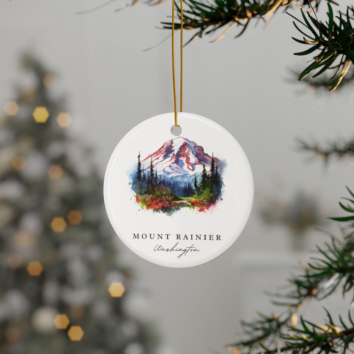 Mount Rainier Ornament: Unique Mount Rainier Souvenir, Mt Rainier Xmas Decor, and Authentic Washington State Gift