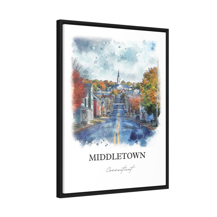 Middletown CT Art, Middlesex County CT Print, Connecticut Watercolor, Middletown CT Gift, Travel Print, Travel Poster, Housewarming Gift