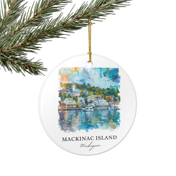 Mackinac Island Ornament: Unique Mackinac Souvenir, Mackinac Isl Xmas Decor, and Authentic Mackinac Island Gift
