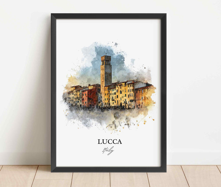 Lucca, Italy – Watercolor Art Print