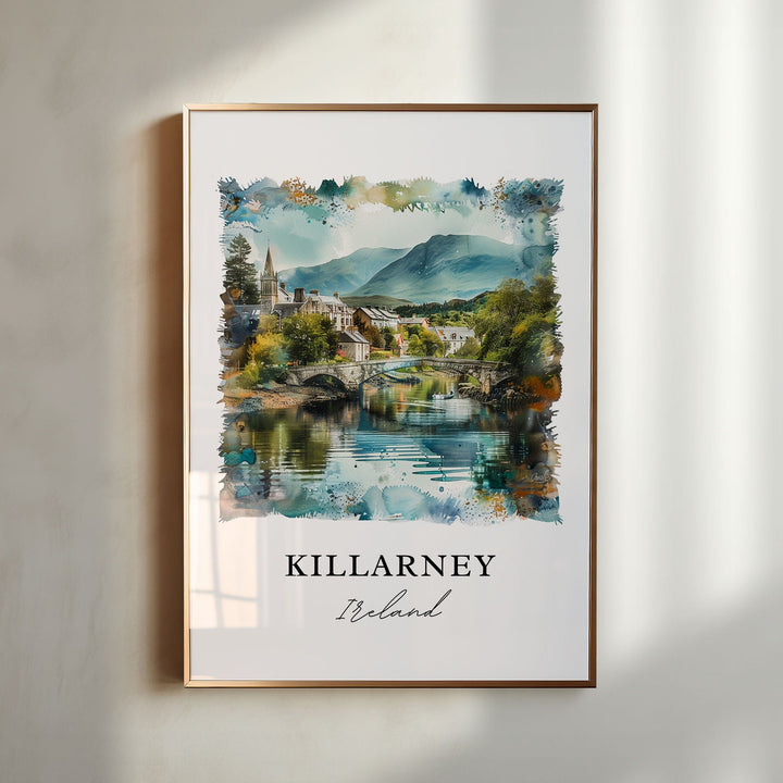 Killarney Ireland Wall Art, Killarney Ireland Print, Killarney Watercolor, Killarney Gift,