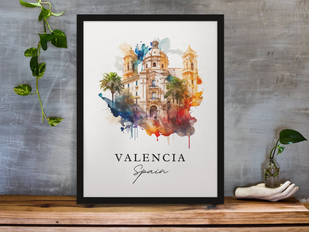 Valenia Spain wall art - Spain, Valenica poster, Valenia Wedding gift, Valenia Espana Birthday present, Custom Text, Personalised Gift