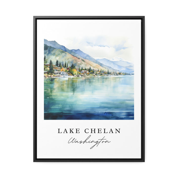 Lake Chelan Washington wall art - Washington, Lake Chelan poster, Lake Chelan Wedding gift, Birthday present, Custom Text, Personalized Gift