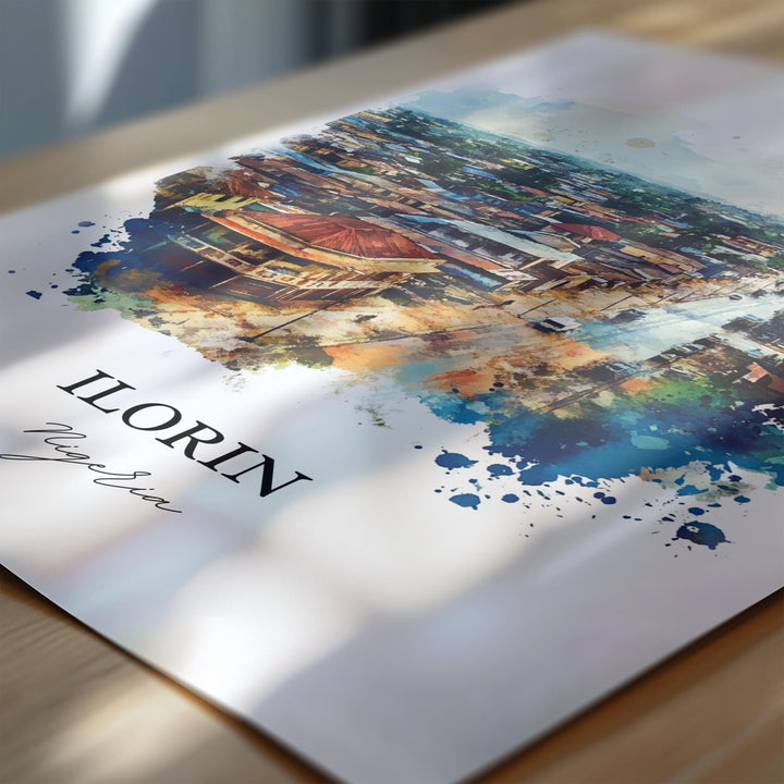 Ilorin, Nigeria – Watercolor Art Print