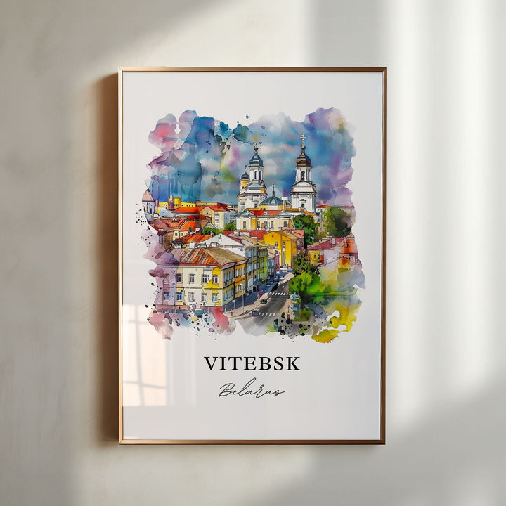 Vitebsk Wall Art, Vitebsk Belarus Print, Vitebsk Watercolor, Vitebsk Belarus Gift,