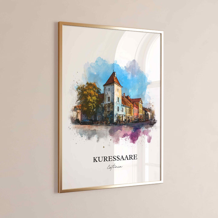 Kuressaare, Estonia – Watercolor Art Print