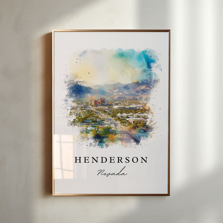 Henderson NV wall art - Nevada, Henderson print, Henderson Nevada Wedding gift, Birthday present, Custom Text, Perfect Gift