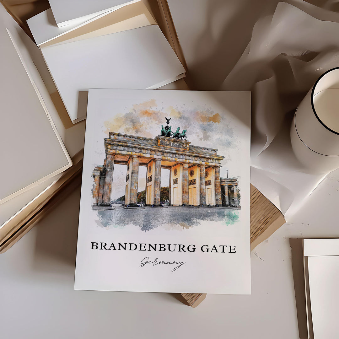Brandenburg Gate, Germany – Watercolor Art Print