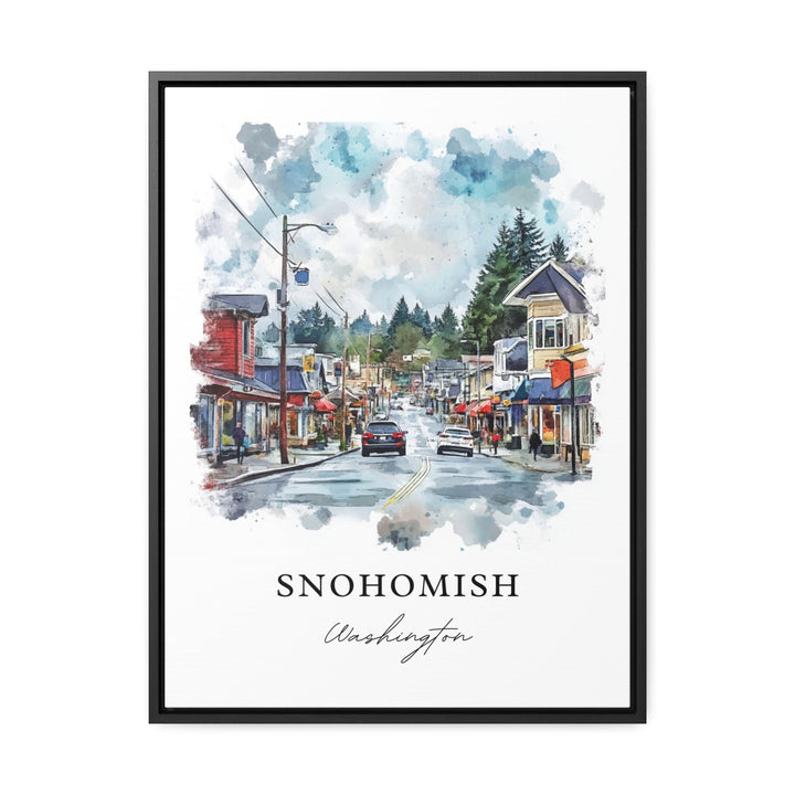 Snohomish Wall Art, Snohomish WA Print, Snohomish Downtown Artwork, Seattle Washington Gift, Travel Print, Travel Poster, Housewarming Gift
