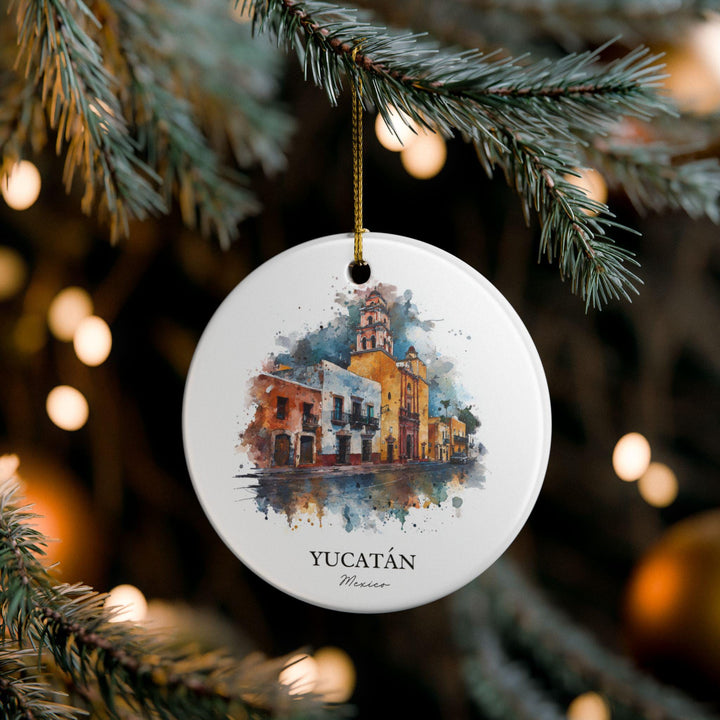 Yucatan Mexico Switzerland Ornament: Unique Yucatán Souvenir, Yucatán Xmas Decor, and Authentic Yucatán Peninsula Gift