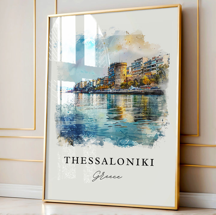 Thessaloniki Wall Art, Greece Print, Thessaloniki Wall Art, Thessaloniki Gift, Athens Print, Travel Poster, Travel Gift, Housewarming Gift