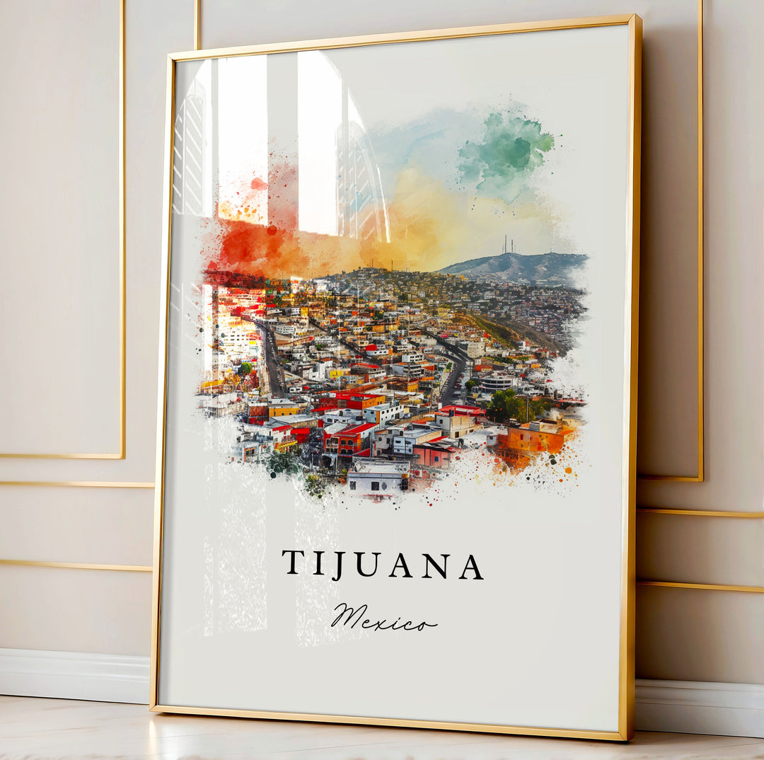 Tijuana Mexico wall art - Mexico, Tijuana print, Tijuana Wedding gift, Birthday present, Custom Text, Perfect Gift