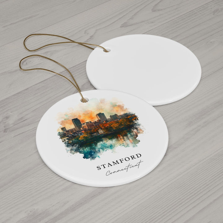 Stamford CT Ornament: Unique Stamford Souvenir, Stamford Connecticut Xmas Decor, and Authentic Stamford CT Christmas Gift