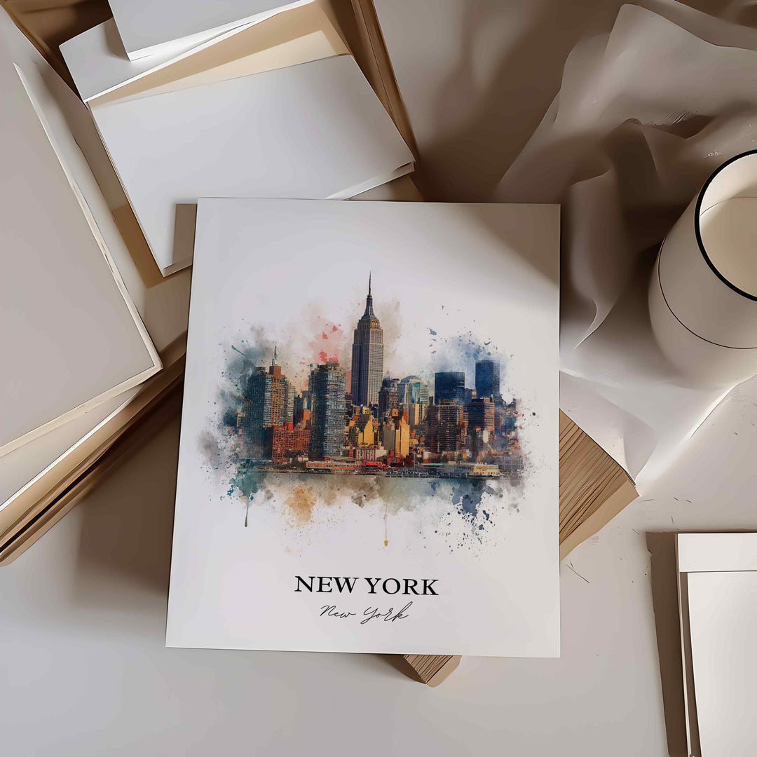 New York City, New York – Watercolor Art Print