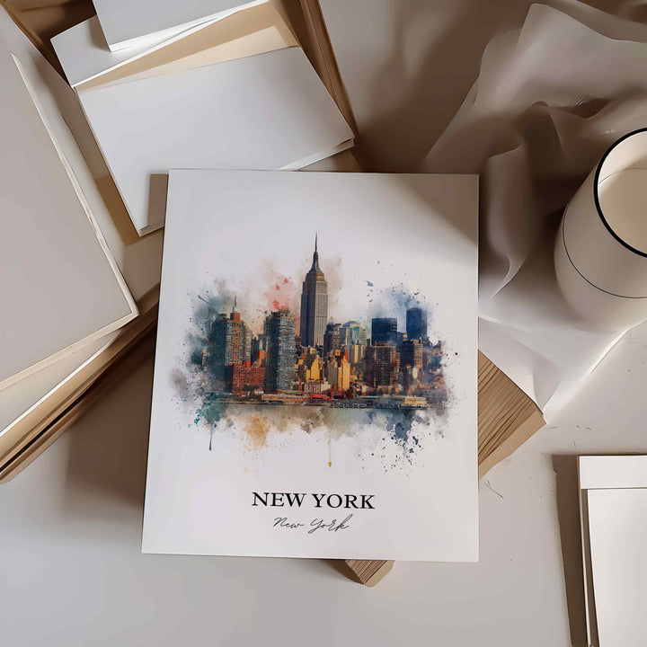 New York City, New York – Watercolor Art Print