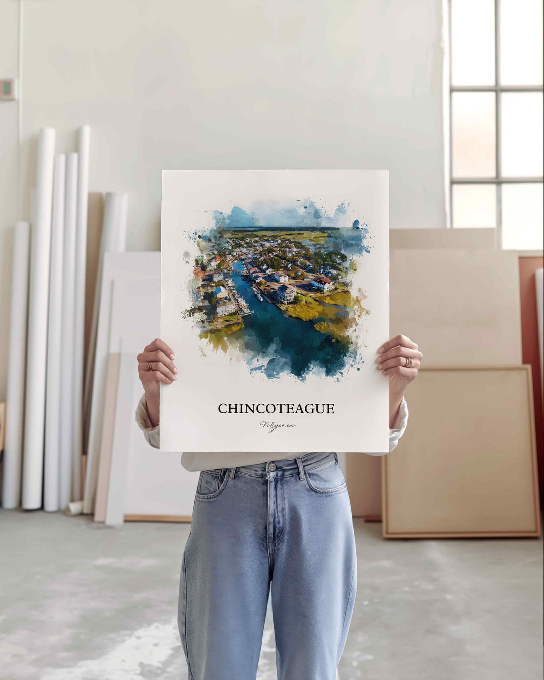 Chincoteague, Virginia – Watercolor Art Print