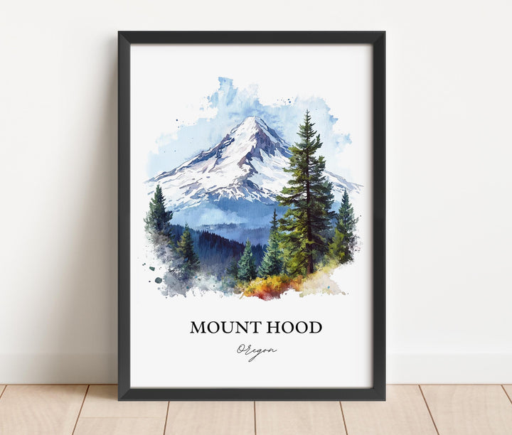 Mount Hood, Oregon, USA – Watercolor Art Print