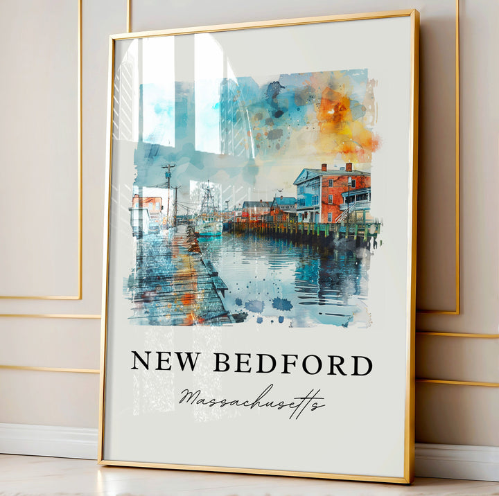 New Bedford, USA – Watercolor Art Print