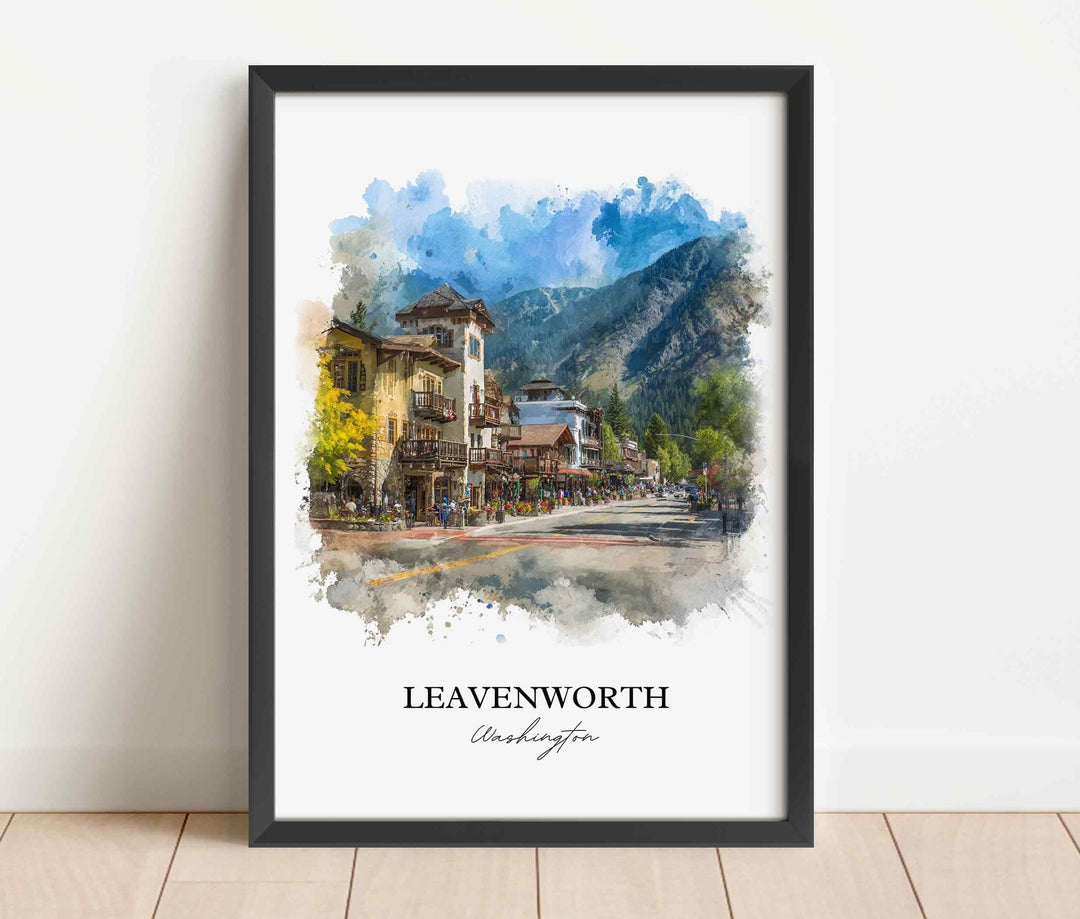Leavenworth, Washington – Watercolor Art Print