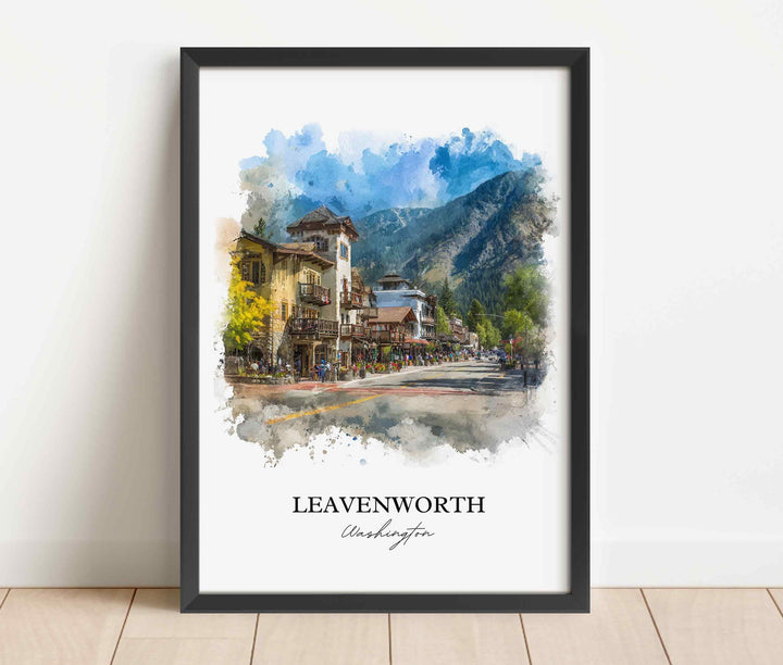 Leavenworth, Washington – Watercolor Art Print