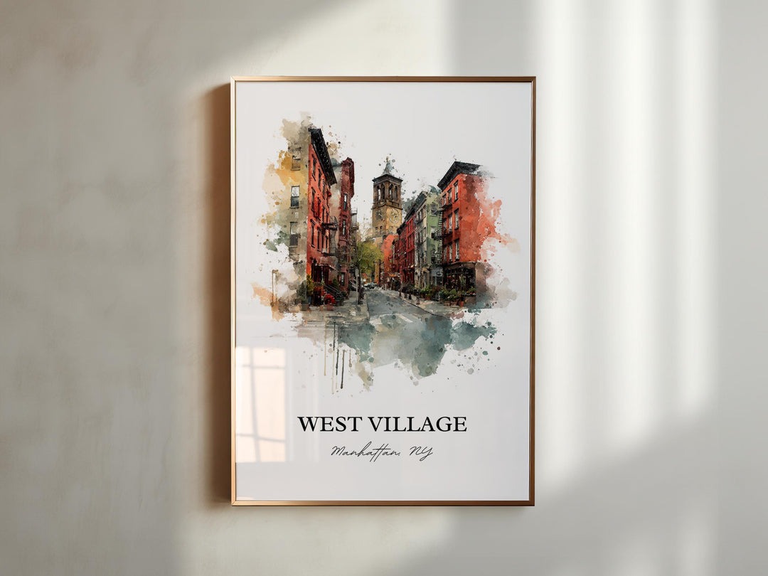 West Village, NYC – Watercolor Art Print