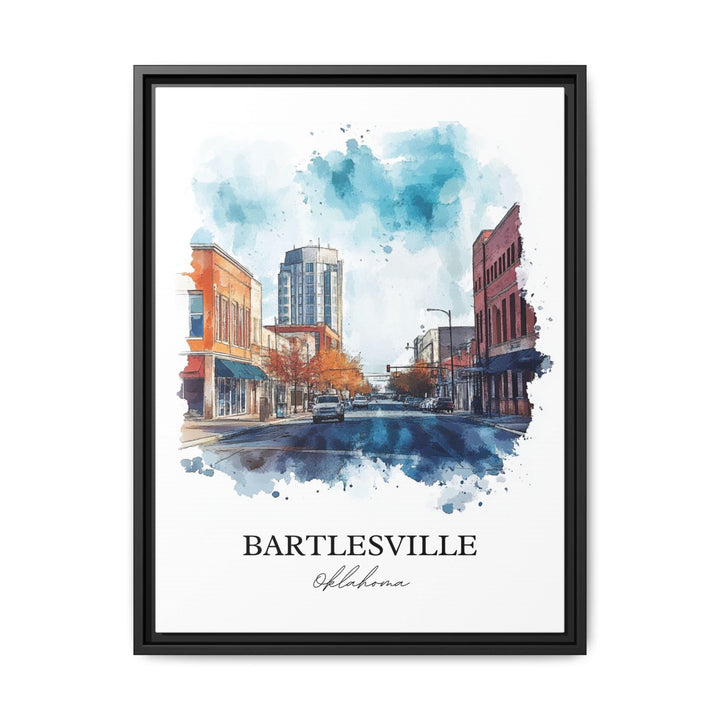 Bartlesville OK Wall Art, Bartlesville Print, Oklahoma Watercolor Art, Osage County OK Gift, Travel Print, Travel Poster, Housewarming Gift