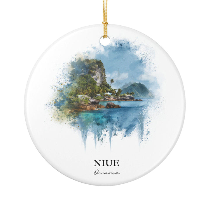 Niue Ornament: Unique Niue Souvenir, Niue Xmas Decor, and Authentic Niue Gift