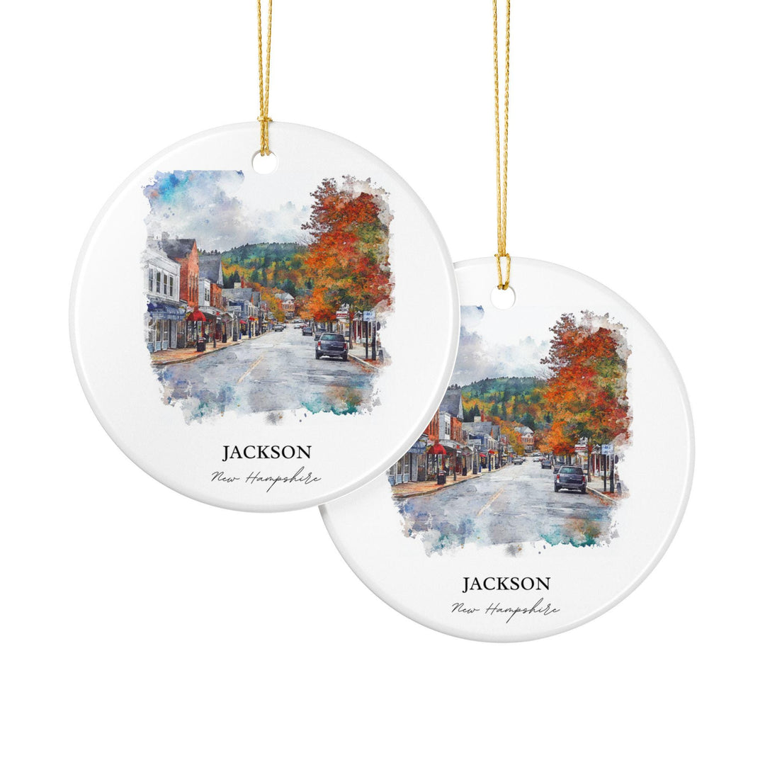 Jackson NH Ornament: Unique Jackson New Hampshire Souvenir, Jackson Xmas Decor, and Authentic Jackson New Hampshire Gift