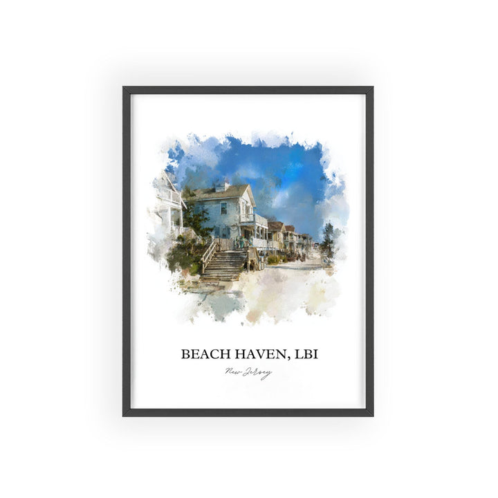 Beach Haven, New Jersey – Watercolor Art Print
