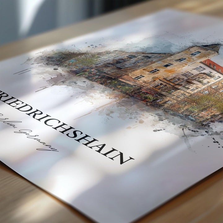 Friedrichshain, Germany – Watercolor Art Print