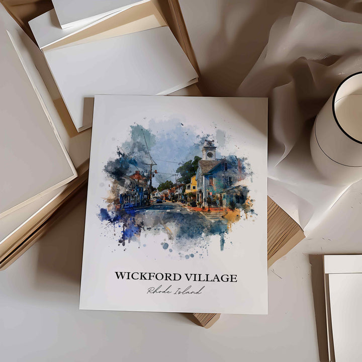 Wickford, Rhode Island – Watercolor Art Print