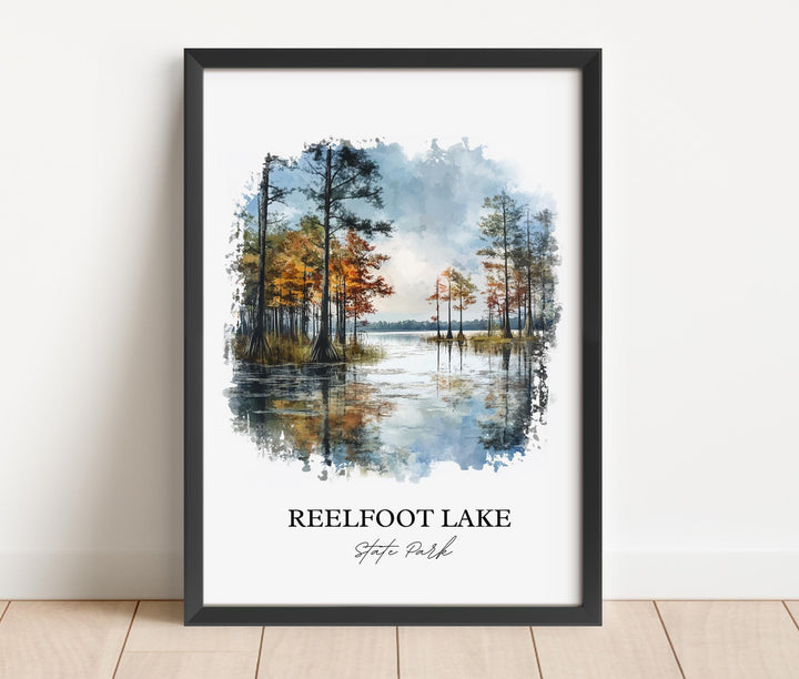Reelfoot Lake Wall Art, Tiptonville Print, Tennessee Artwork, Reelfoot Lake State Park Gift, Travel Print, Travel Poster, Housewarming Gift