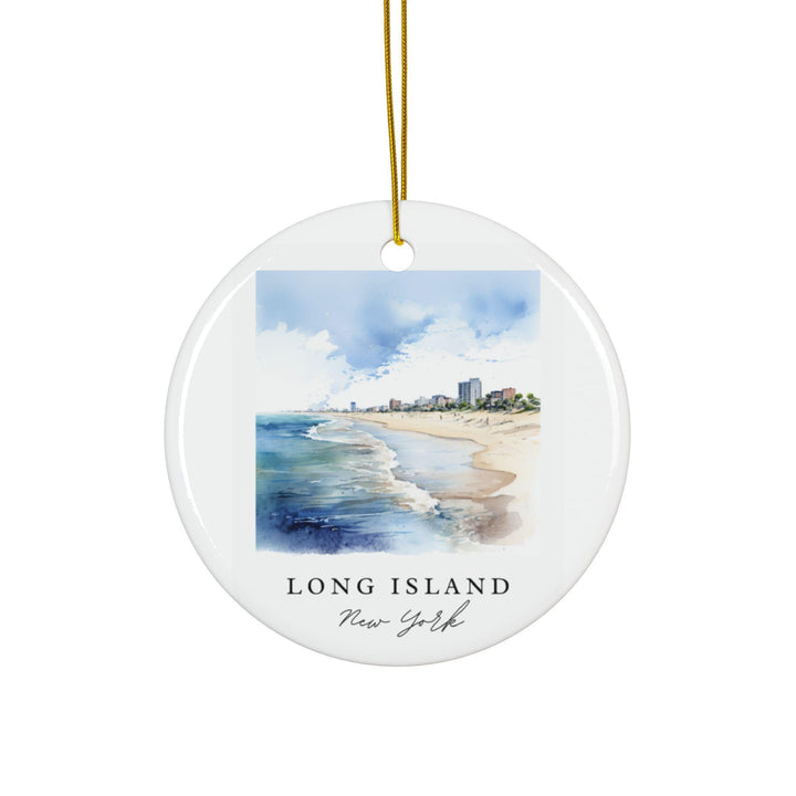 Long Island NY Ornament: Unique Long Island NY Souvenir, Long Island Xmas Decor, and Authentic Long Island NY Gift