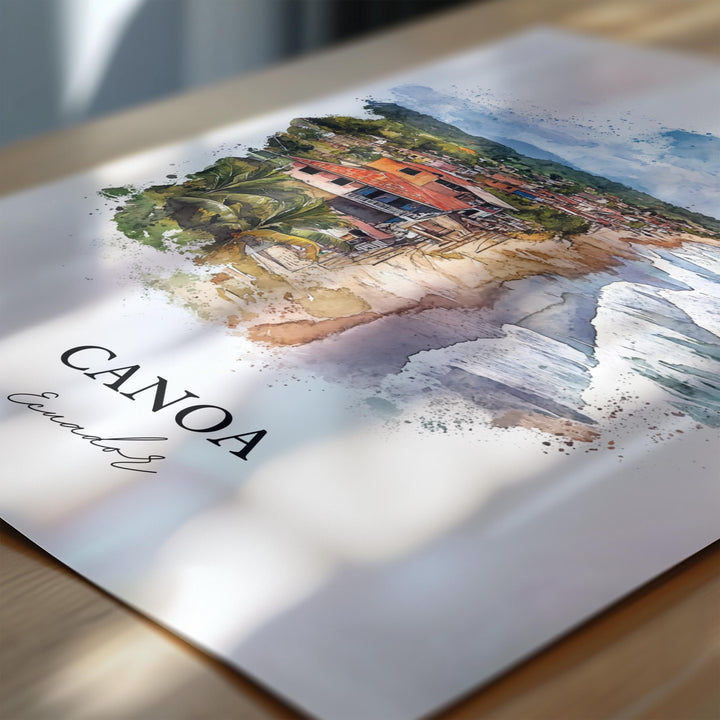 Canoa, Ecuador – Watercolor Art Print