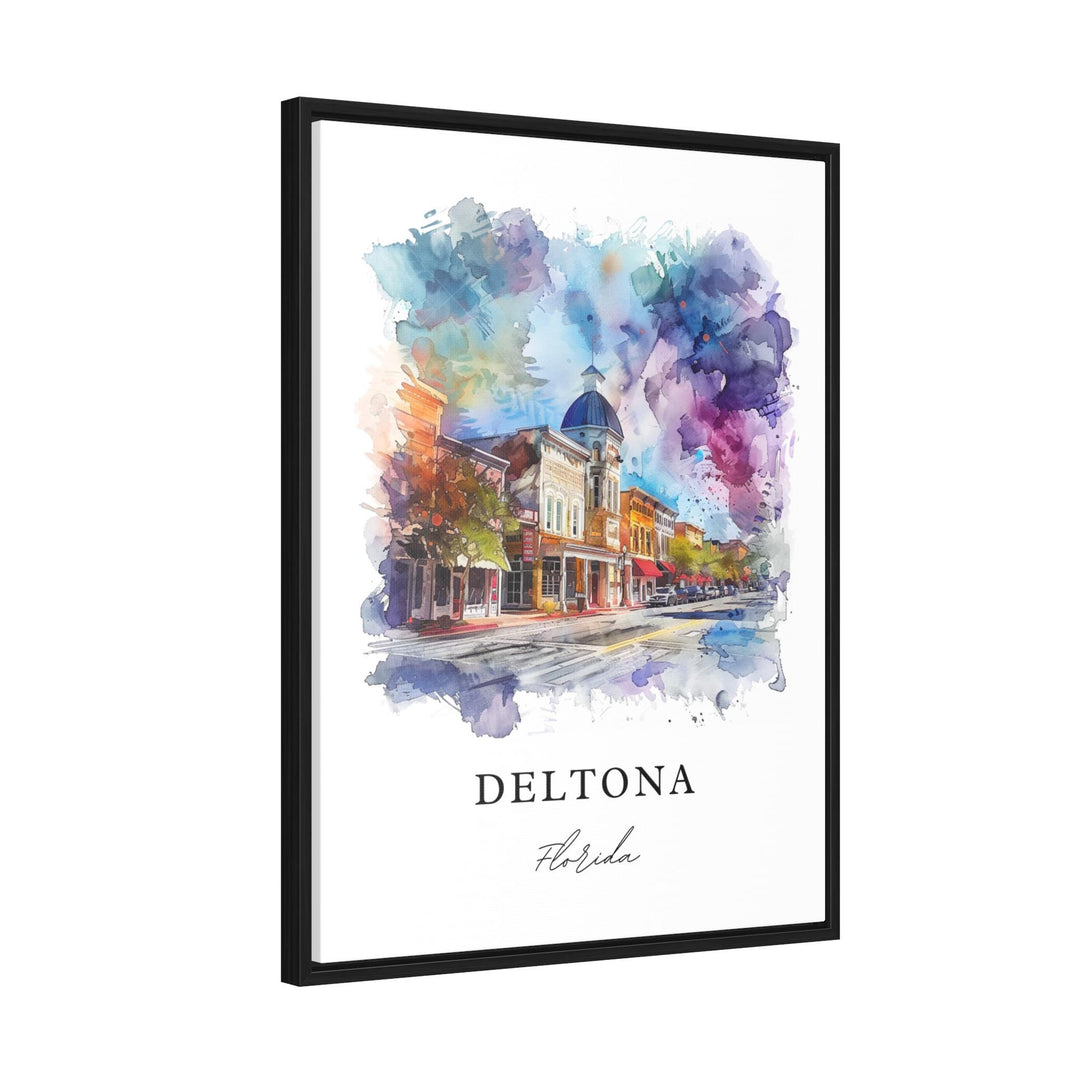 Deltona FL Wall Art, Deltona Print, Volusia County Watercolor Art, Deltona Florida Gift, Travel Poster, Housewarming Gift