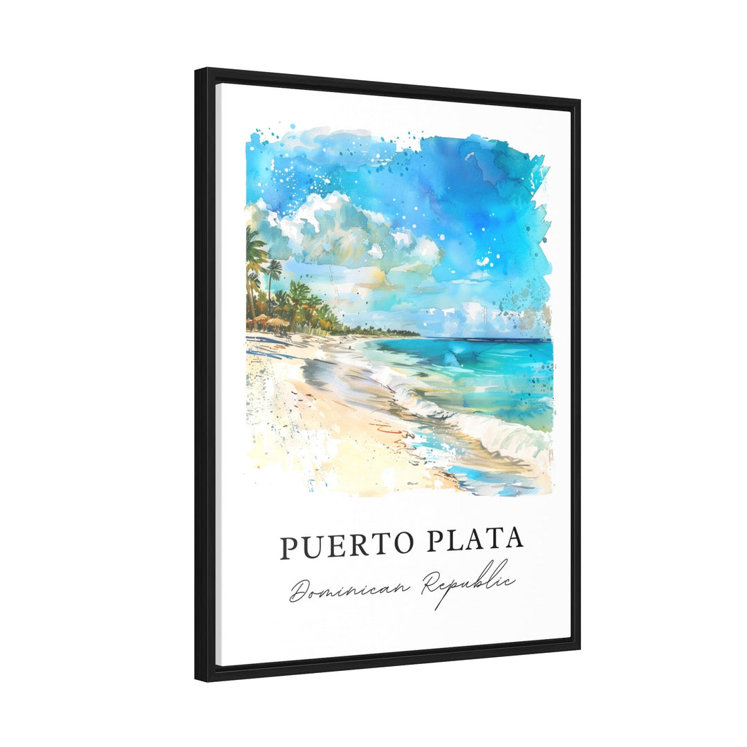 Puerto Plata Wall Art, Puerto Plata DR Print, Puerto Plata Watercolor, Puerto Plata Gift,