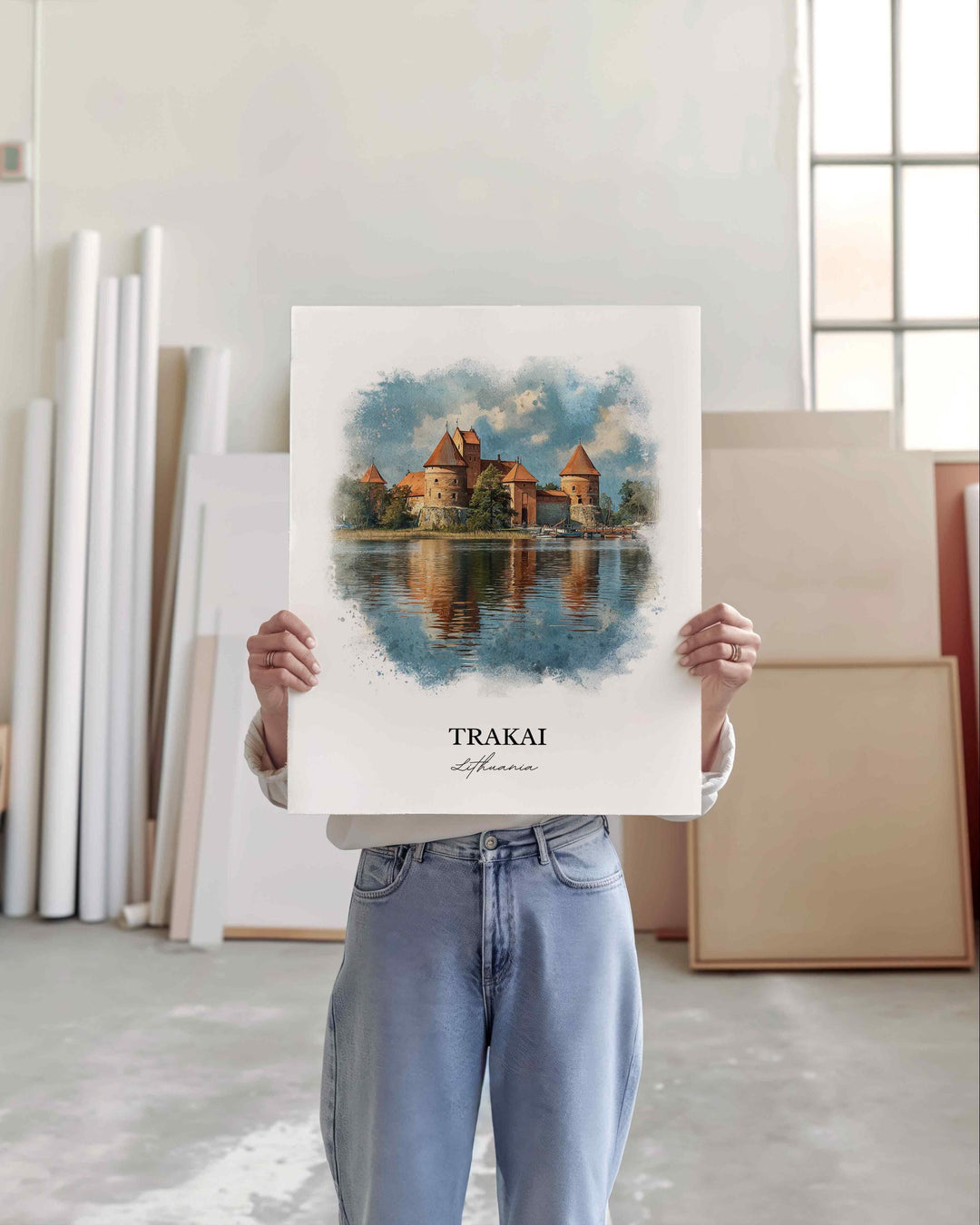 Trakai, Lithuania – Watercolor Art Print