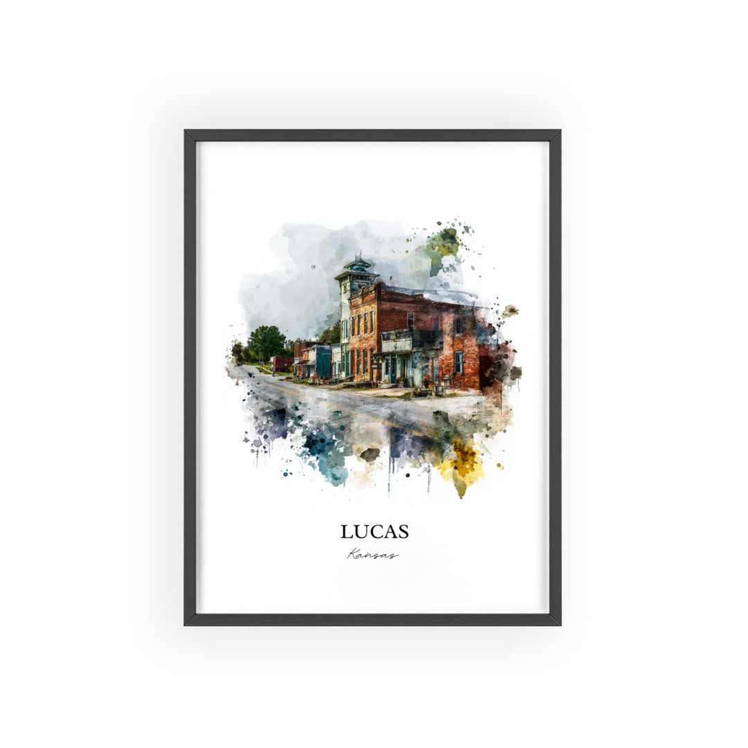 Lucas, Kansas – Watercolor Art Print