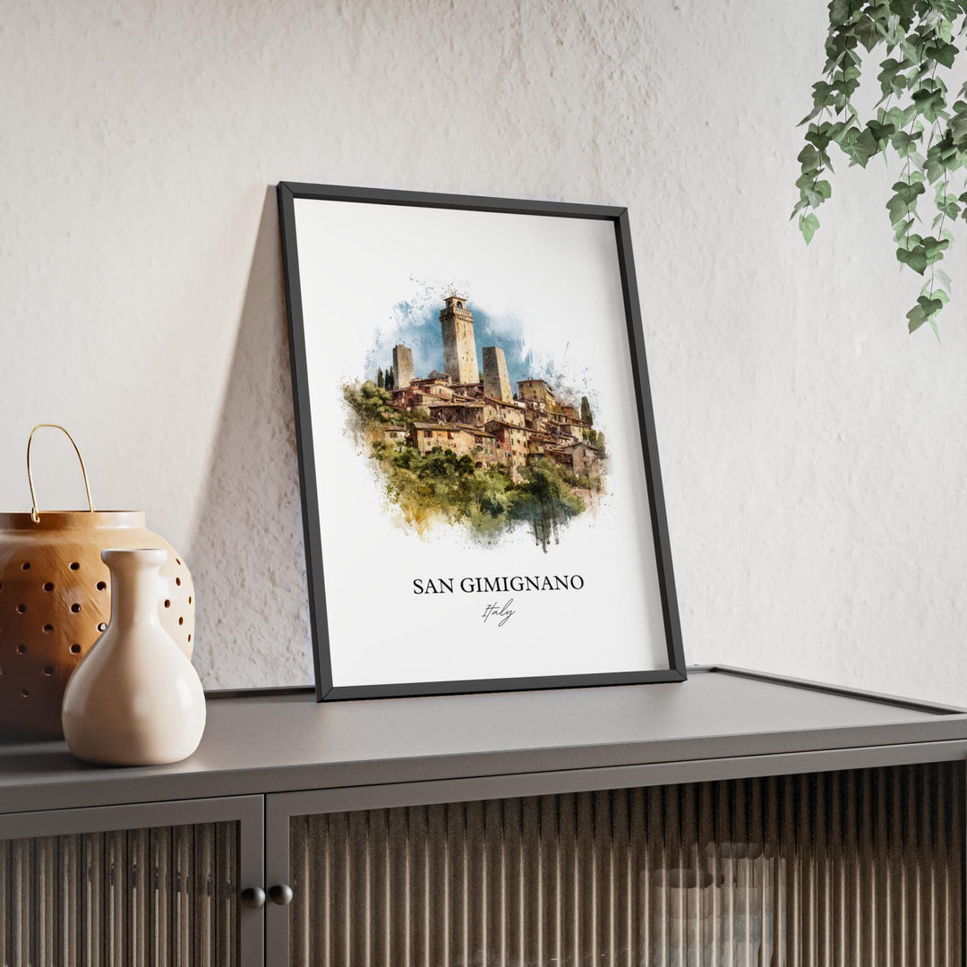 San Gimignano, Italy – Watercolor Art Print