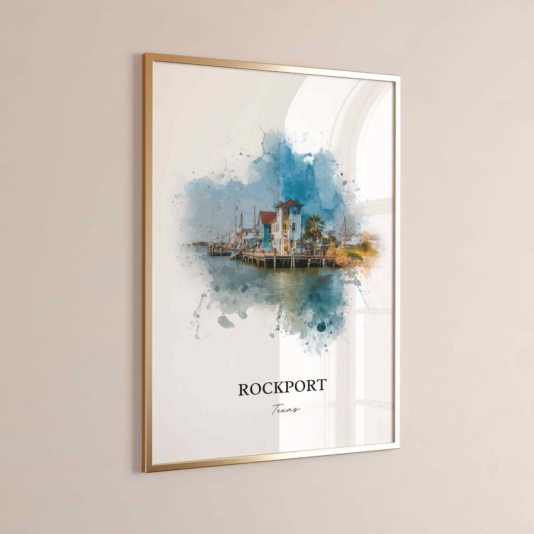 Rockport, Texas – Watercolor Art Print