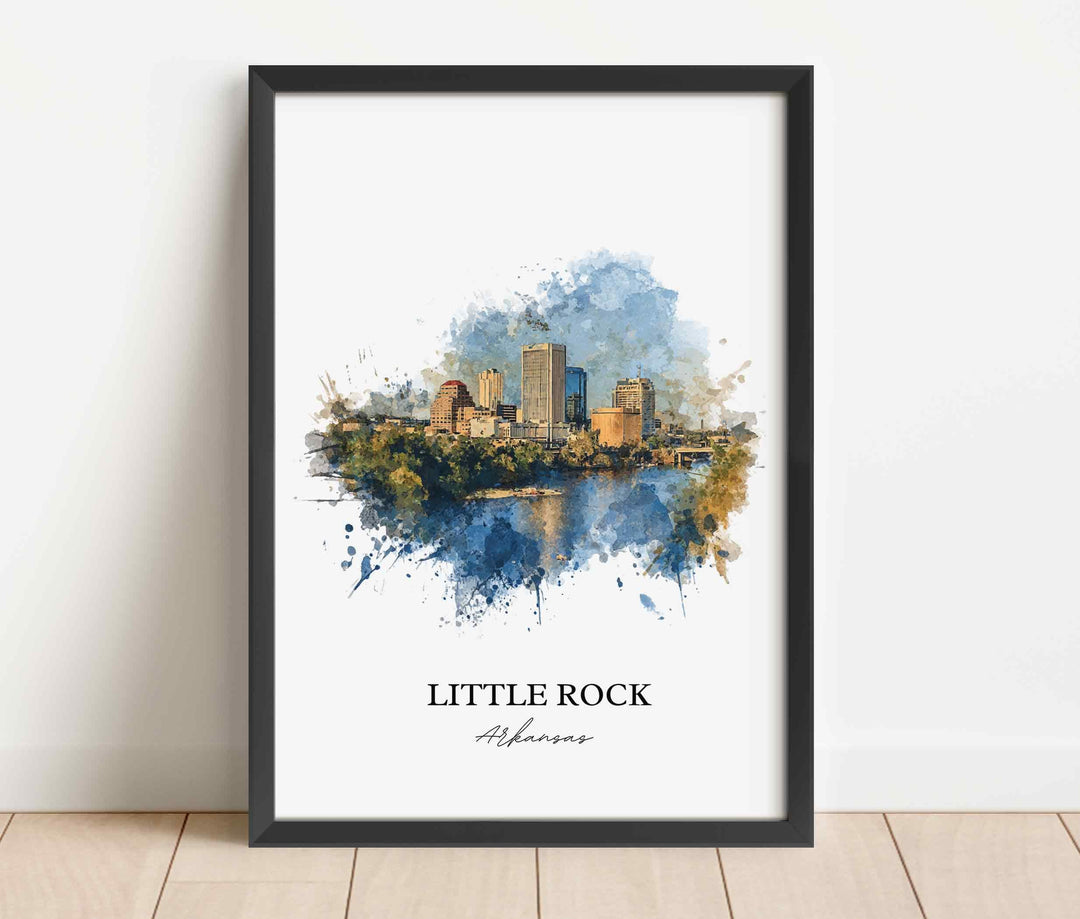 Little Rock, Arkansas – Watercolor Art Print