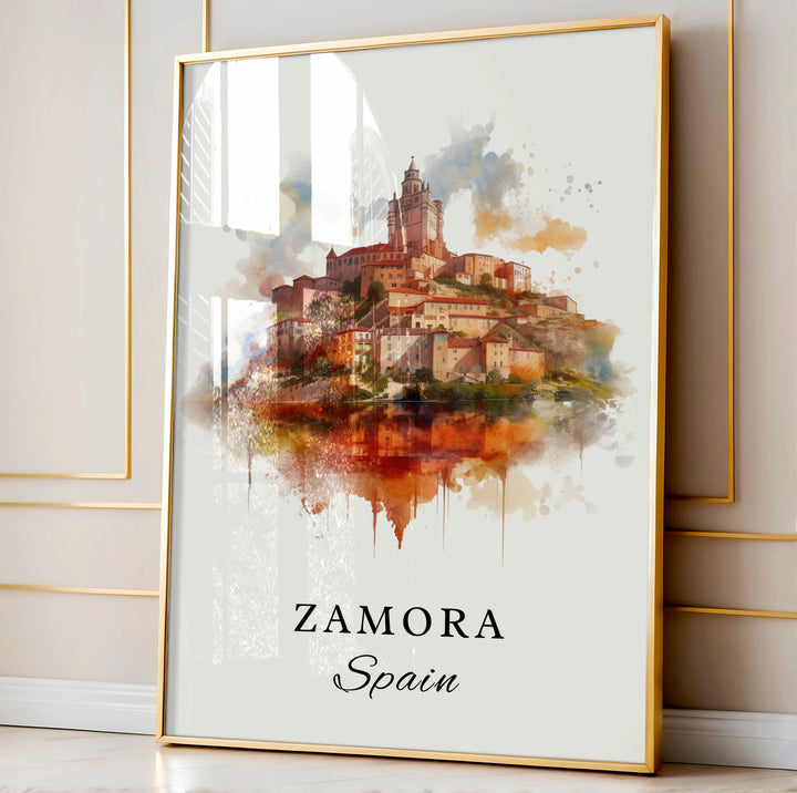 Zamora Spain wall art - Spain, Zamora poster, Zamora Wedding gift, Zamora Spain Birthday present, Custom Text, Personalised Gift