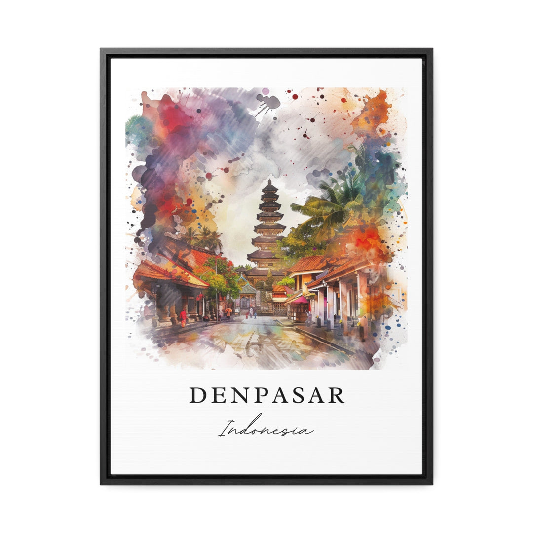 Denpasar Wall Art, Indonesia Print, Denpasar Wall Art, Indonesia Gift, Denpasar Travel Print, Travel Poster, Travel Gift, Housewarming Gift