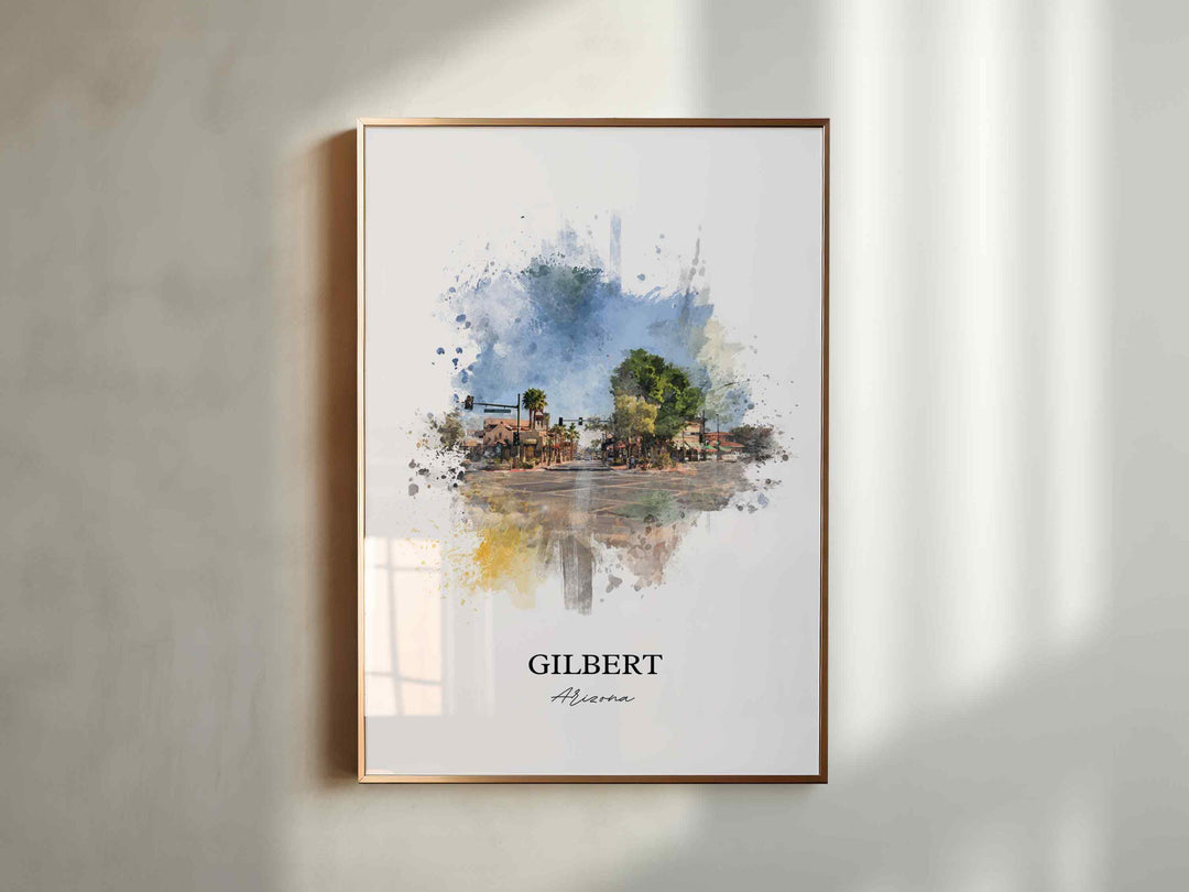 Gilbert, Arizona – Watercolor Art Print
