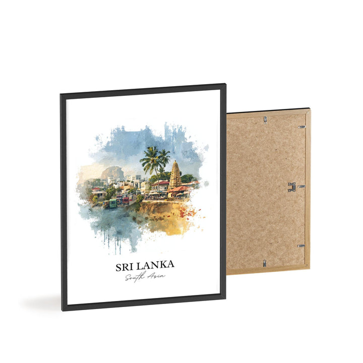 Sri Lanka Wall Art, Sri Lanka Print, Sri Lanka Watercolor Art, Sri Lanka Gift, Travel Print, Travel Poster, Housewarming Gift