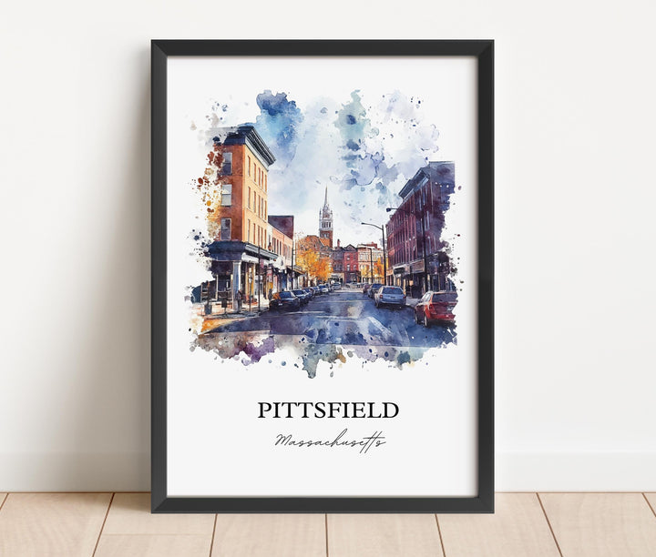 Pittsfield MA Wall Art - Massachusetts Print